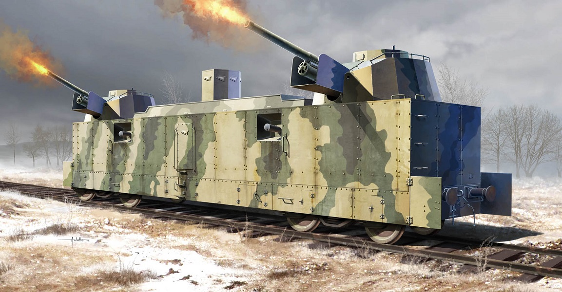 00222  техника и вооружение  вагон  Soviet PL-37 Light Artillery Wagon  (1:35)